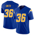 Los Angeles C #36 Smith Player Football V Neck Short Sleeve Royal Jersey Avery For Men Youth Women Gift