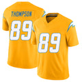 Los Angeles C #89 Thompson Player Football V Neck Short Sleeve Gold Jersey Brenen For Men Youth Women Gift