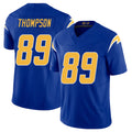 Los Angeles C #89 Thompson Player Football V Neck Short Sleeve Royal Jersey Brenen For Men Youth Women Gift