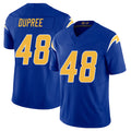 Los Angeles C #48 Dupree Player Football V Neck Short Sleeve Royal Jersey Bud For Men Youth Women Gift
