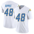 Los Angeles C #48 Dupree Player Football V Neck Short Sleeve White Jersey Bud For Men Youth Women Gift
