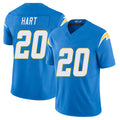 Los Angeles C #20 Hart Player Football V Neck Short Sleeve Blue Jersey Cam For Men Youth Women Gift