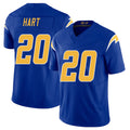 Los Angeles C #20 Hart Player Football V Neck Short Sleeve Royal Jersey Cam For Men Youth Women Gift