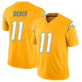 Los Angeles C #11 Dicker Player Football V Neck Short Sleeve Gold Jersey Cameron For Men Youth Women Gift