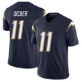 Los Angeles C #11 Dicker Player Football V Neck Short Sleeve Navy Jersey Cameron For Men Youth Women Gift
