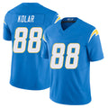 Los Angeles C #88 Kolar Player Football V Neck Short Sleeve Blue Jersey Charlie For Men Youth Women Gift