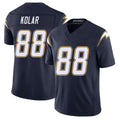 Los Angeles C #88 Kolar Player Football V Neck Short Sleeve Navy Jersey Charlie For Men Youth Women Gift