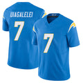 Los Angeles C #7 Uiagalelei Player Football V Neck Short Sleeve Blue Jersey DJ For Men Youth Women Gift