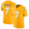 Los Angeles C #7 Uiagalelei Player Football V Neck Short Sleeve Gold Jersey DJ For Men Youth Women Gift