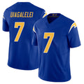 Los Angeles C #7 Uiagalelei Player Football V Neck Short Sleeve Royal Jersey DJ For Men Youth Women Gift