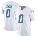 Los Angeles C #0 Henley Player Football V Neck Short Sleeve White Jersey Daiyan For Men Youth Women Gift