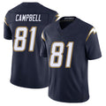 Los Angeles C #81 Campbell Player Football V Neck Short Sleeve Navy Jersey Dalevon For Men Youth Women Gift