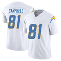 Los Angeles C #81 Campbell Player Football V Neck Short Sleeve White Jersey Dalevon For Men Youth Women Gift