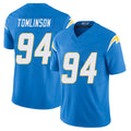 Los Angeles C #94 Tomlinson Player Football V Neck Short Sleeve Blue Jersey Dalvin For Men Youth Women Gift