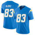 Los Angeles C #83 Njoku Player Football V Neck Short Sleeve Blue Jersey David For Men Youth Women Gift