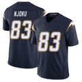 Los Angeles C #83 Njoku Player Football V Neck Short Sleeve Navy Jersey David For Men Youth Women Gift