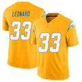 Los Angeles C #33 Leonard Player Football V Neck Short Sleeve Gold Jersey Deane For Men Youth Women Gift
