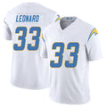 Los Angeles C #33 Leonard Player Football V Neck Short Sleeve White Jersey Deane For Men Youth Women Gift