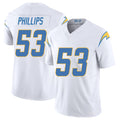 Los Angeles C #53 Phillips Player Football V Neck Short Sleeve White Jersey Del'Shawn For Men Youth Women Gift