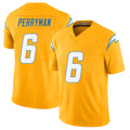 Los Angeles C #6 Perryman Player Football V Neck Short Sleeve Gold Jersey Denzel For Men Youth Women Gift