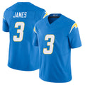 Los Angeles C #3 James Player Football V Neck Short Sleeve Blue Jersey Derwin For Men Youth Women Gift