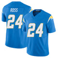 Los Angeles C #24 Ross Player Football V Neck Short Sleeve Blue Jersey Devonte For Men Youth Women Gift