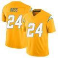 Los Angeles C #24 Ross Player Football V Neck Short Sleeve Gold Jersey Devonte For Men Youth Women Gift