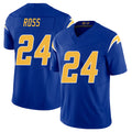Los Angeles C #24 Ross Player Football V Neck Short Sleeve Royal Jersey Devonte For Men Youth Women Gift