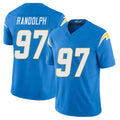 Los Angeles C #97 Randolph Player Football V Neck Short Sleeve Blue Jersey Garmon For Men Youth Women Gift