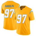 Los Angeles C #97 Randolph Player Football V Neck Short Sleeve Gold Jersey Garmon For Men Youth Women Gift