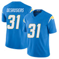 Los Angeles C #31 Desrosiers Player Football V Neck Short Sleeve Blue Jersey Gregory For Men Youth Women Gift