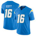 Los Angeles C #16 Scott Player Football V Neck Short Sleeve Blue Jersey J.K. For Men Youth Women Gift