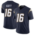Los Angeles C #16 Scott Player Football V Neck Short Sleeve Navy Jersey J.K. For Men Youth Women Gift