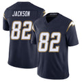 Los Angeles C #82 Jackson Player Football V Neck Short Sleeve Navy Jersey JaQuae For Men Youth Women Gift