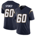 Los Angeles C #60 Spomer Player Football V Neck Short Sleeve Navy Jersey Jacob For Men Youth Women Gift