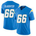 Los Angeles C #66 Slaughter Player Football V Neck Short Sleeve Blue Jersey Jake For Men Youth Women Gift