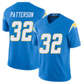 Los Angeles C #32 Patterson Player Football V Neck Short Sleeve Blue Jersey Jaret For Men Youth Women Gift