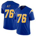 Los Angeles C #76 Alt Player Football V Neck Short Sleeve Royal Jersey Joe For Men Youth Women Gift