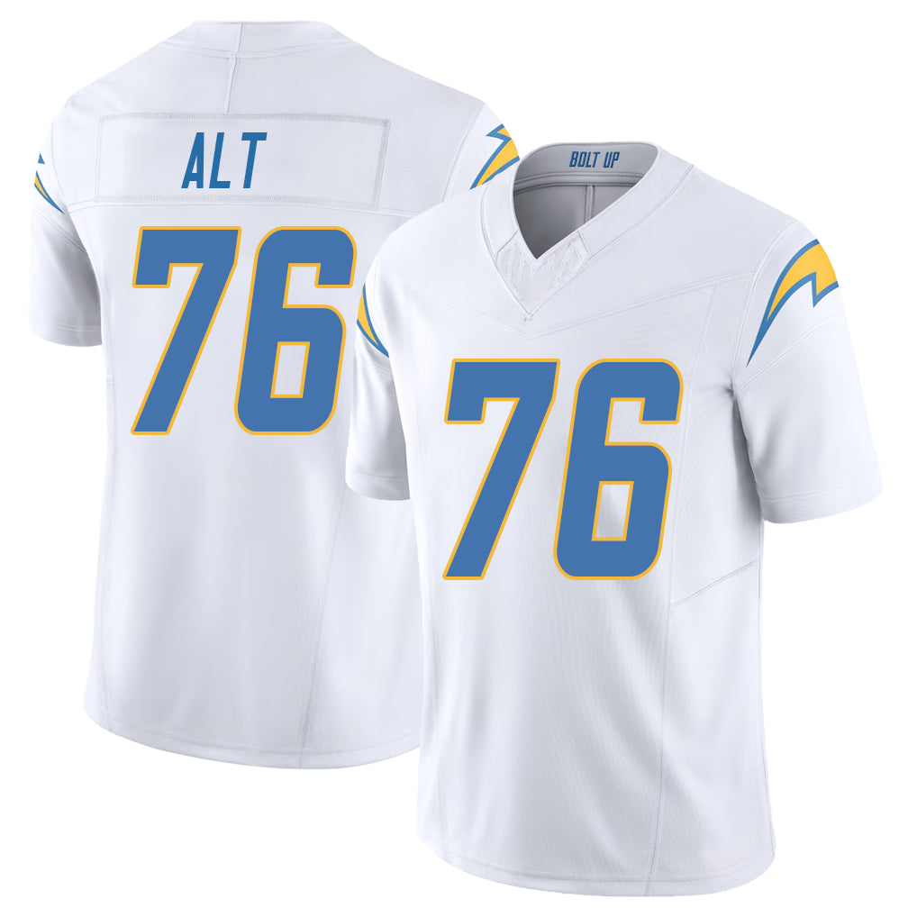 Los Angeles C #76 Alt Player Football V Neck Short Sleeve White Jersey Joe For Men Youth Women Gift