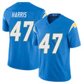 Los Angeles C #47 Harris Player Football V Neck Short Sleeve Blue Jersey Josh For Men Youth Women Gift