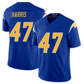 Los Angeles C #47 Harris Player Football V Neck Short Sleeve Royal Jersey Josh For Men Youth Women Gift