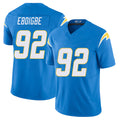 Los Angeles C #92 Eboigbe Player Football V Neck Short Sleeve Blue Jersey Justin For Men Youth Women Gift