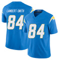 Los Angeles C #84 Lambert-Smith Player Football V Neck Short Sleeve Blue Jersey KeAndre For Men Youth Women Gift