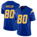 Los Angeles C #80 Winslow Player Football V Neck Short Sleeve Royal Jersey Kellen For Men Youth Women Gift