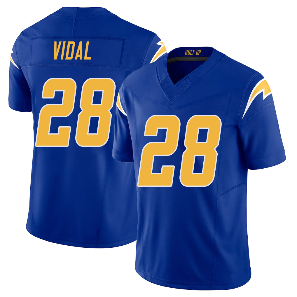 Los Angeles C #28 Vidal Player Football V Neck Short Sleeve Royal Jersey Kimani For Men Youth Women Gift