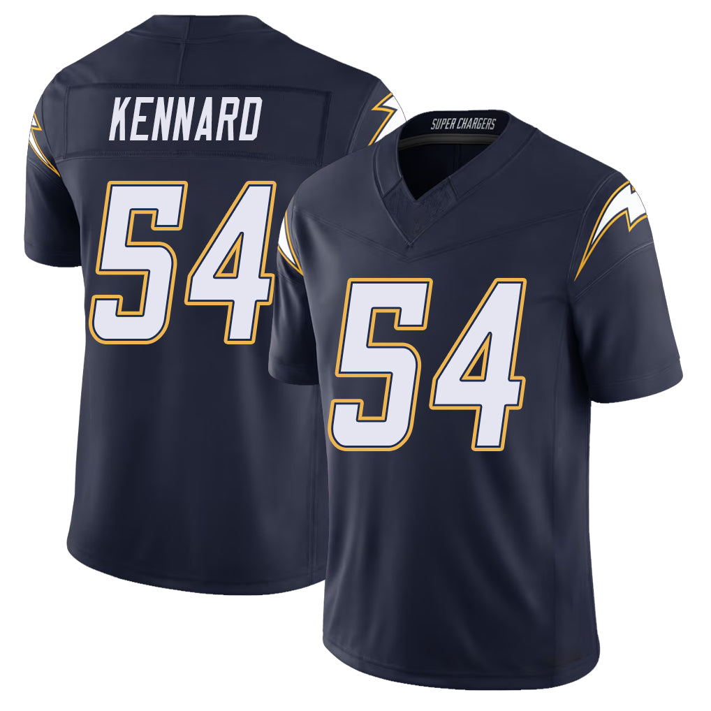 Los Angeles C #54 Kennard Player Football V Neck Short Sleeve Navy Jersey Kyle For Men Youth Women Gift