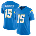 Los Angeles C #15 McConkey Player Football V Neck Short Sleeve Blue Jersey Ladd For Men Youth Women Gift