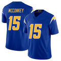 Los Angeles C #15 McConkey Player Football V Neck Short Sleeve Royal Jersey Ladd For Men Youth Women Gift