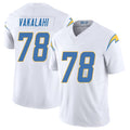 Los Angeles C #78 Vakalahi Player Football V Neck Short Sleeve White Jersey Laekin For Men Youth Women Gift