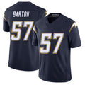 Los Angeles C #57 Barton Player Football V Neck Short Sleeve Navy Jersey Lander For Men Youth Women Gift